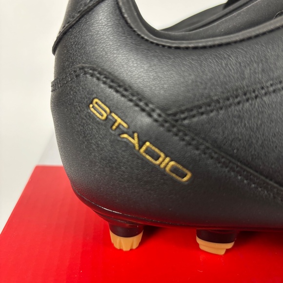 Lotto, Stadio 705 FG Soccer Cleats, NWT, Men 7. Women 8.5, Leather, Black, Gold - Picture 3 of 12